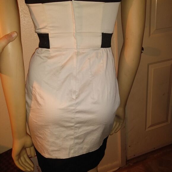 Beige and black H&M dress, size 2 - Picture 6 of 7
